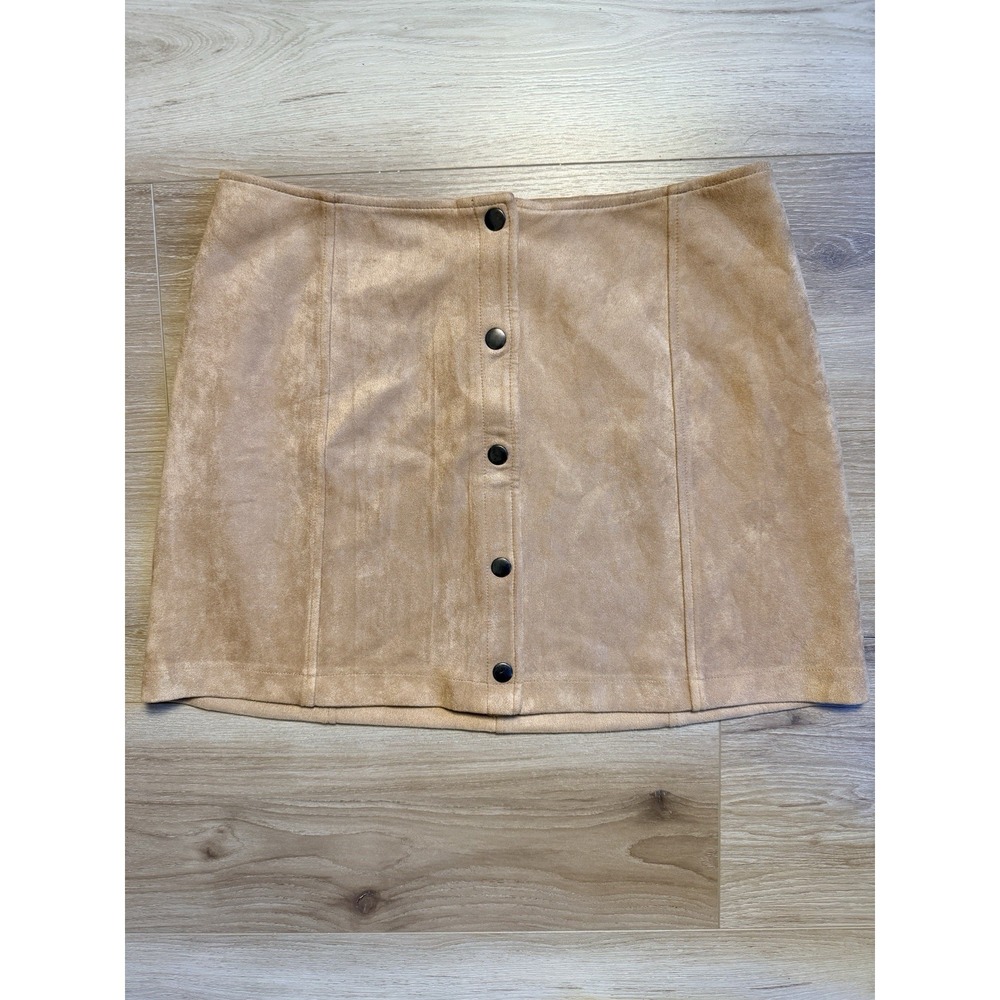 Jack by BB Dakota Camel Faux Suede Skirt M‎